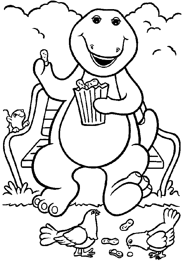 Coloring page: Barney and friends (Cartoons) #40934 - Free Printable Coloring Pages