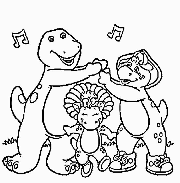 Coloring page: Barney and friends (Cartoons) #40936 - Free Printable Coloring Pages