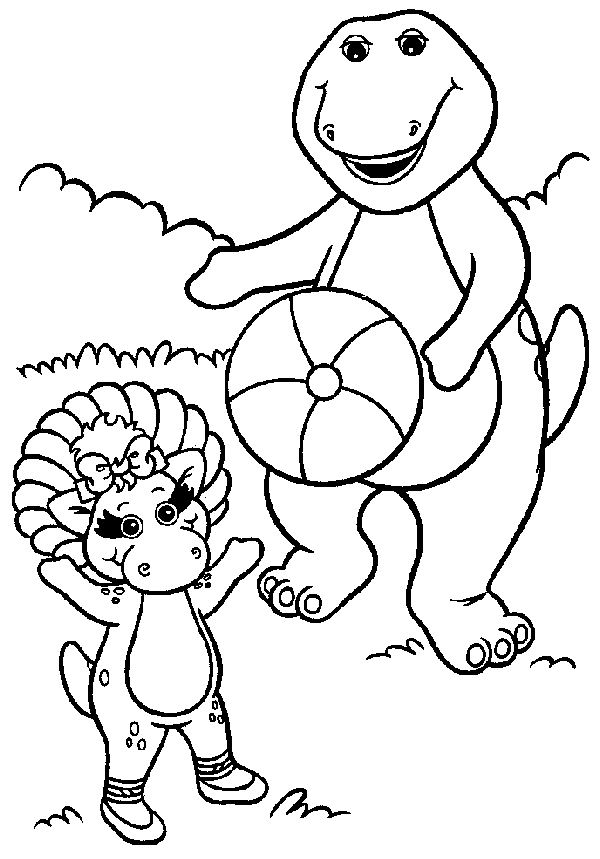 Coloring page: Barney and friends (Cartoons) #40942 - Free Printable Coloring Pages