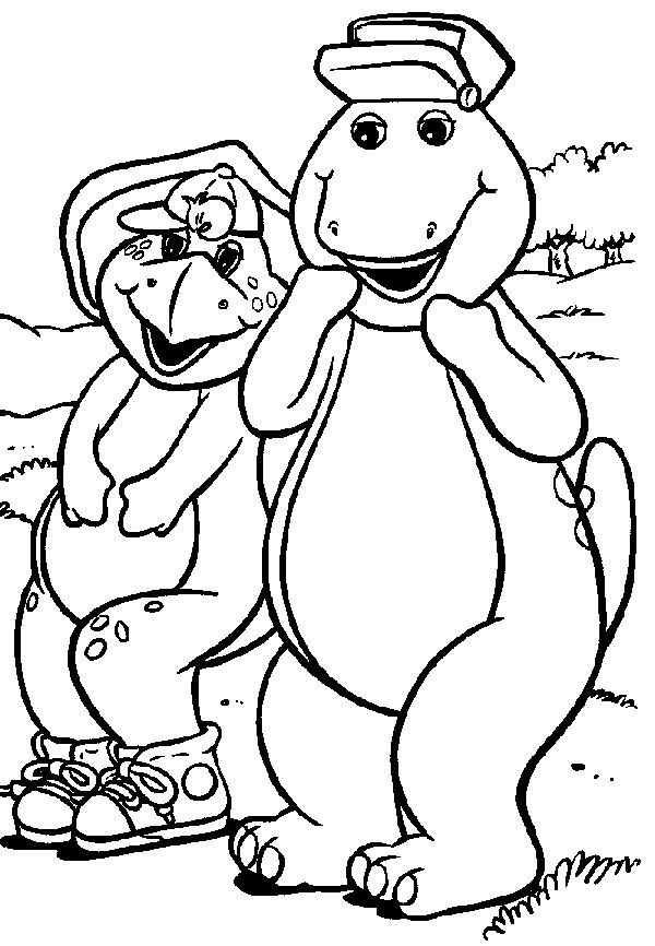 Coloring page: Barney and friends (Cartoons) #40949 - Free Printable Coloring Pages