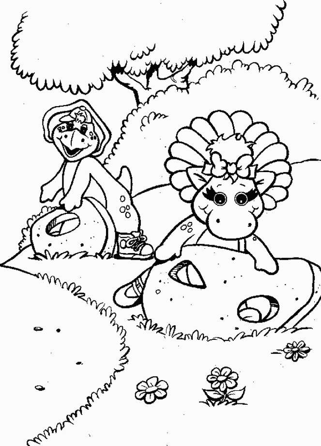 Coloring page: Barney and friends (Cartoons) #40957 - Free Printable Coloring Pages