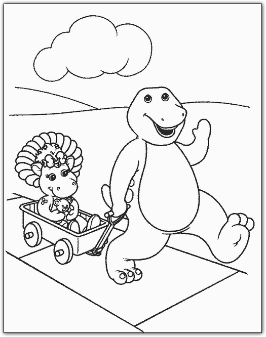 Coloring page: Barney and friends (Cartoons) #40962 - Free Printable Coloring Pages