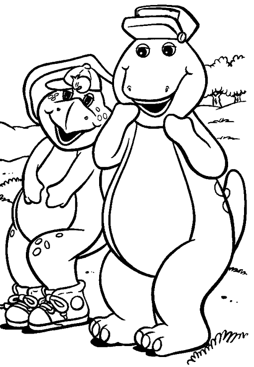 Coloring page: Barney and friends (Cartoons) #40977 - Free Printable Coloring Pages