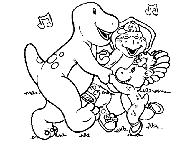 Coloring page: Barney and friends (Cartoons) #40979 - Free Printable Coloring Pages