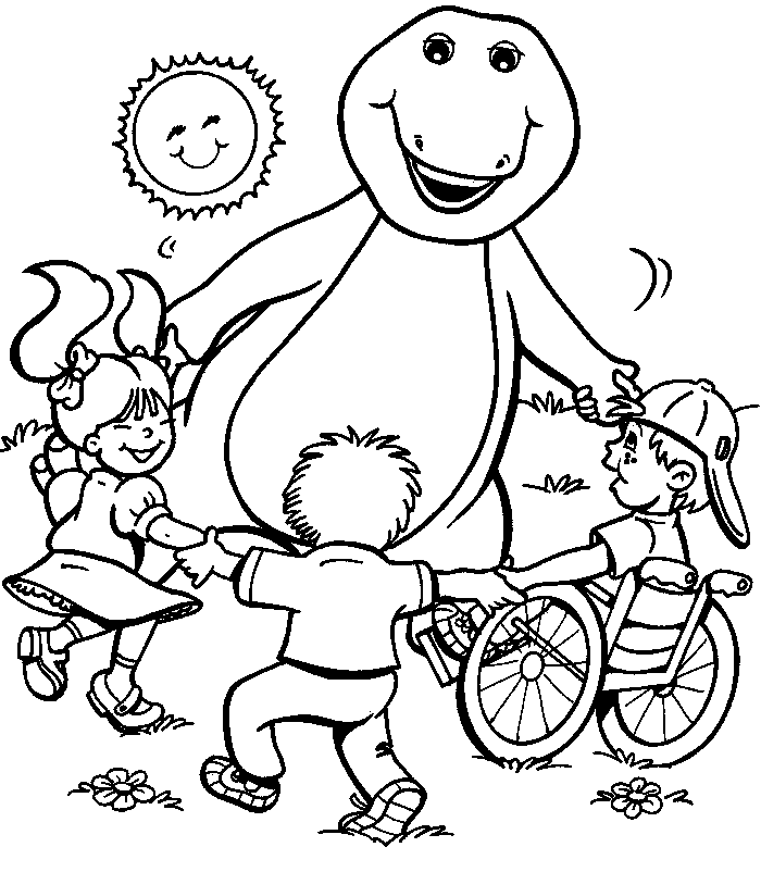 Coloring page: Barney and friends (Cartoons) #40980 - Free Printable Coloring Pages