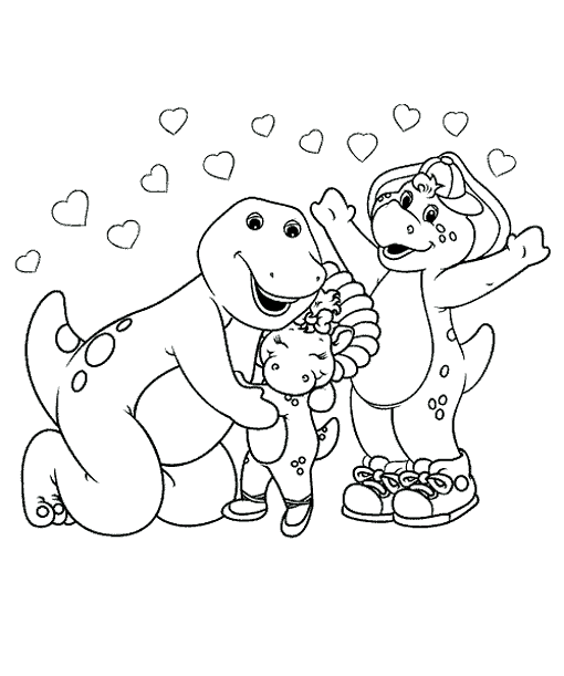 Coloring page: Barney and friends (Cartoons) #40987 - Free Printable Coloring Pages