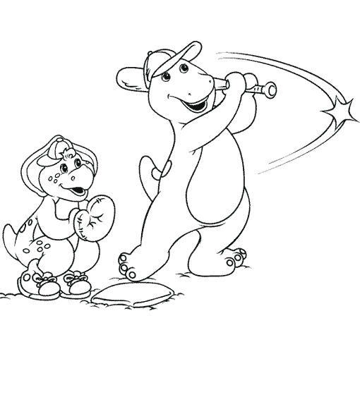 Coloring page: Barney and friends (Cartoons) #40990 - Free Printable Coloring Pages