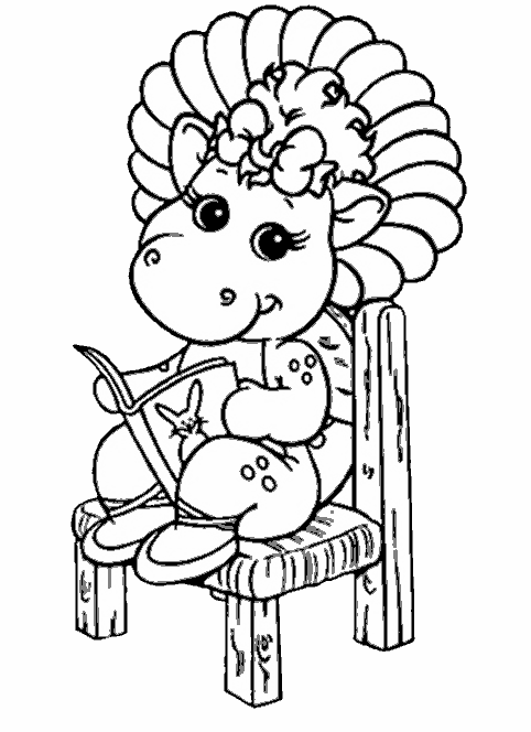 baby bop coloring pages
