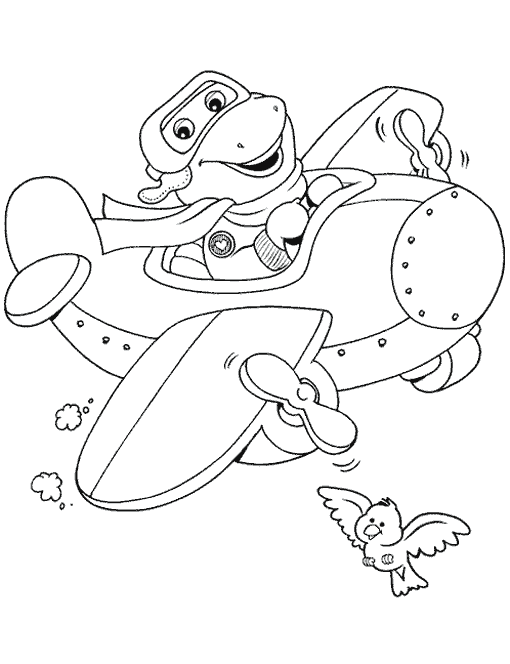 Coloring page: Barney and friends (Cartoons) #41000 - Free Printable Coloring Pages