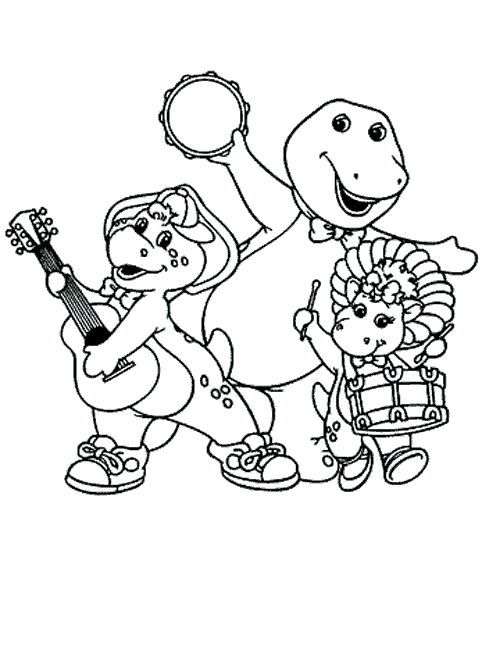 Coloring page: Barney and friends (Cartoons) #41004 - Free Printable Coloring Pages