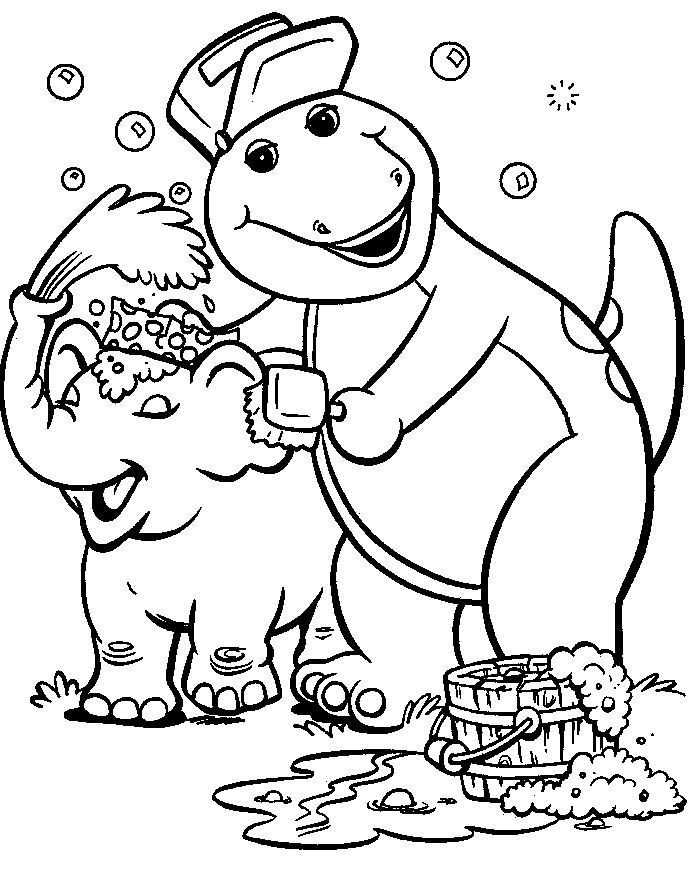 Coloring page: Barney and friends (Cartoons) #41007 - Free Printable Coloring Pages