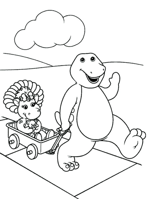 Coloring page: Barney and friends (Cartoons) #41008 - Free Printable Coloring Pages