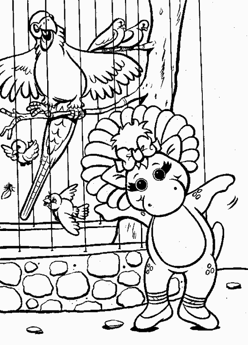 Coloring page: Barney and friends (Cartoons) #41013 - Free Printable Coloring Pages