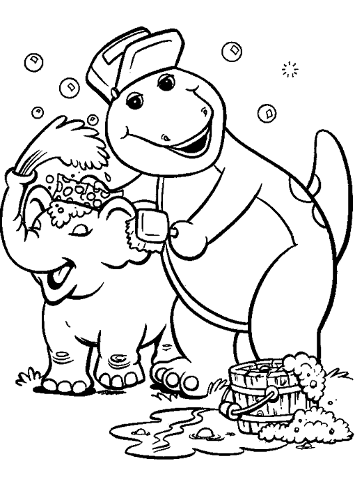 Coloring page: Barney and friends (Cartoons) #41019 - Free Printable Coloring Pages