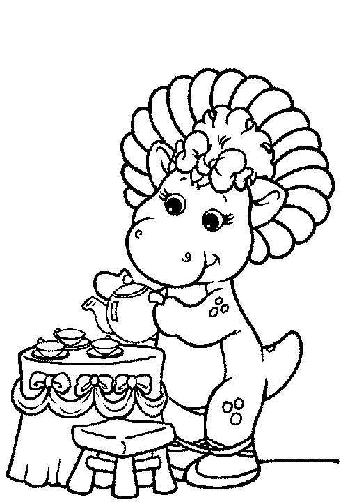 Coloring page: Barney and friends (Cartoons) #41020 - Free Printable Coloring Pages