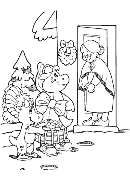 Coloring page: Barney and friends (Cartoons) #41026 - Free Printable Coloring Pages
