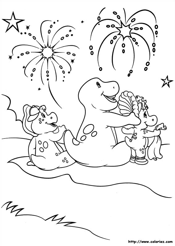 Coloring page: Barney and friends (Cartoons) #41029 - Free Printable Coloring Pages