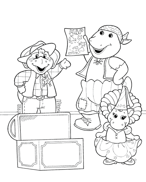 Coloring page: Barney and friends (Cartoons) #41034 - Free Printable Coloring Pages