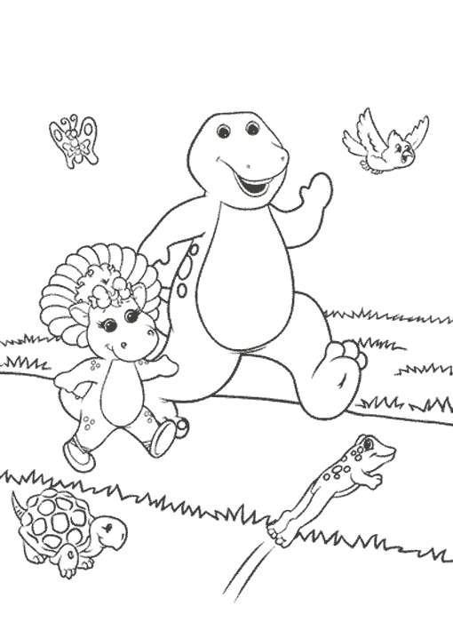 Coloring page: Barney and friends (Cartoons) #41042 - Free Printable Coloring Pages