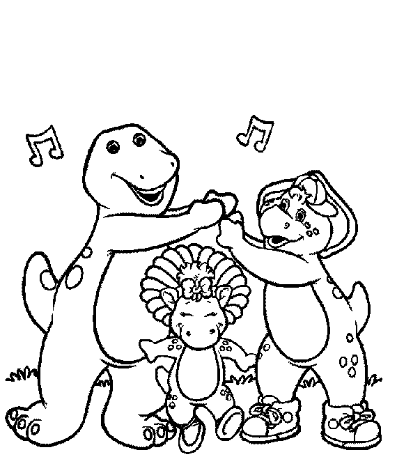 Coloring page: Barney and friends (Cartoons) #41054 - Free Printable Coloring Pages