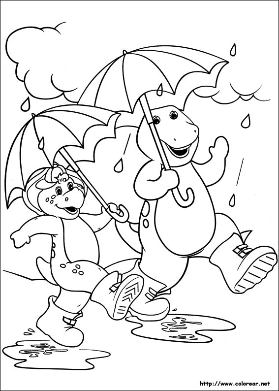 Coloring page: Barney and friends (Cartoons) #41069 - Free Printable Coloring Pages