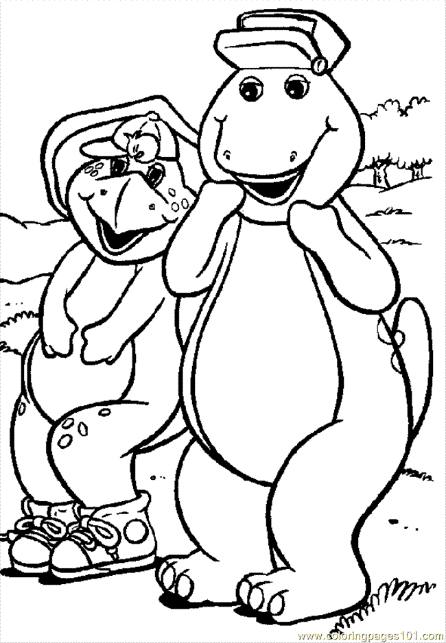 Coloring page: Barney and friends (Cartoons) #41076 - Free Printable Coloring Pages