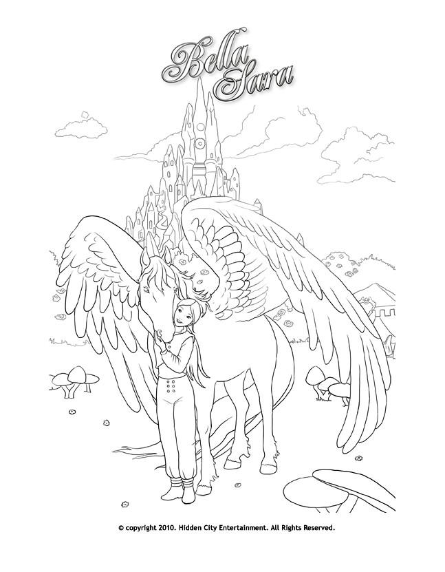 Coloring page: Bella Sara (Cartoons) #41332 - Free Printable Coloring Pages
