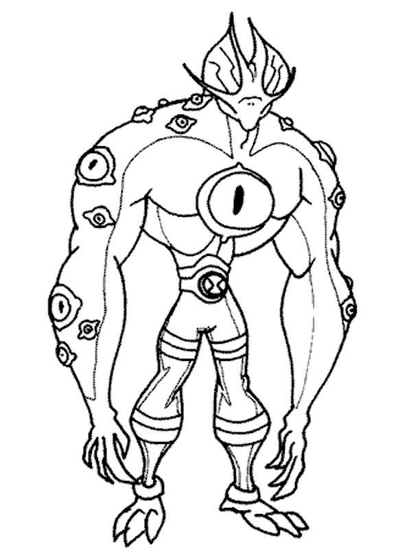 Coloring page: Ben 10 (Cartoons) #40406 - Free Printable Coloring Pages