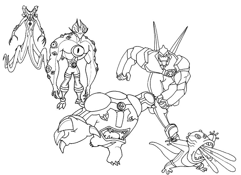 Coloring page: Ben 10 (Cartoons) #40420 - Free Printable Coloring Pages