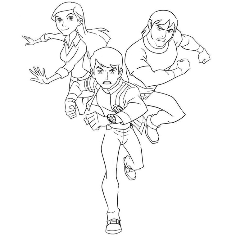 Coloring page: Ben 10 (Cartoons) #40421 - Free Printable Coloring Pages