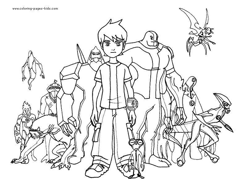 Coloring page: Ben 10 (Cartoons) #40426 - Free Printable Coloring Pages