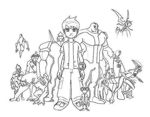 Coloring page: Ben 10 (Cartoons) #40433 - Free Printable Coloring Pages