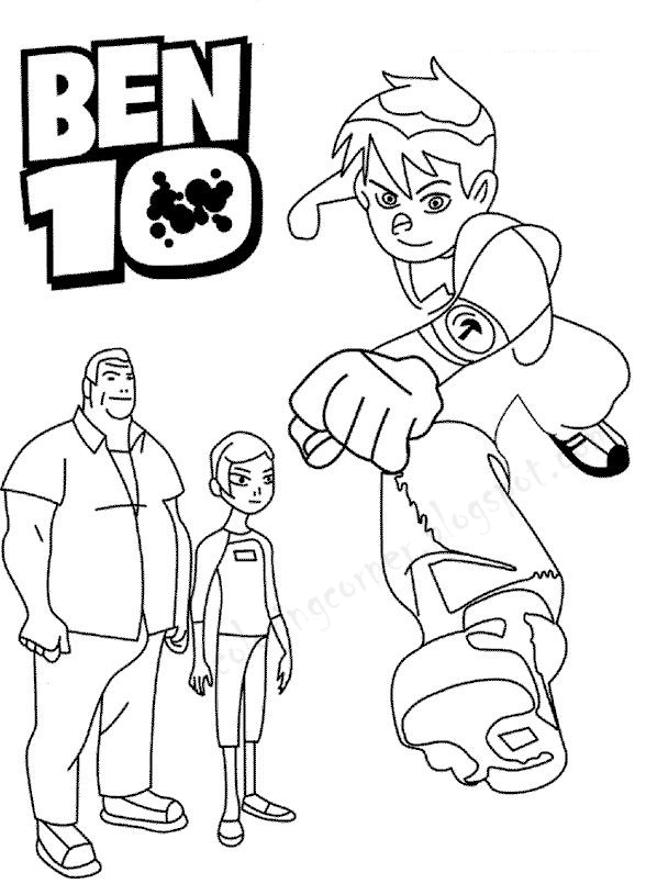 Coloring page: Ben 10 (Cartoons) #40438 - Free Printable Coloring Pages