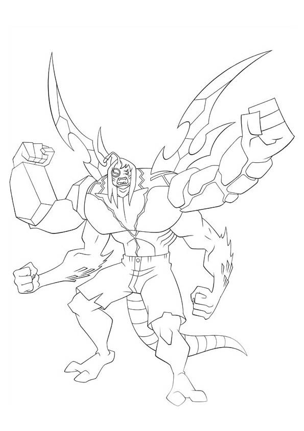 Coloring page: Ben 10 (Cartoons) #40442 - Free Printable Coloring Pages