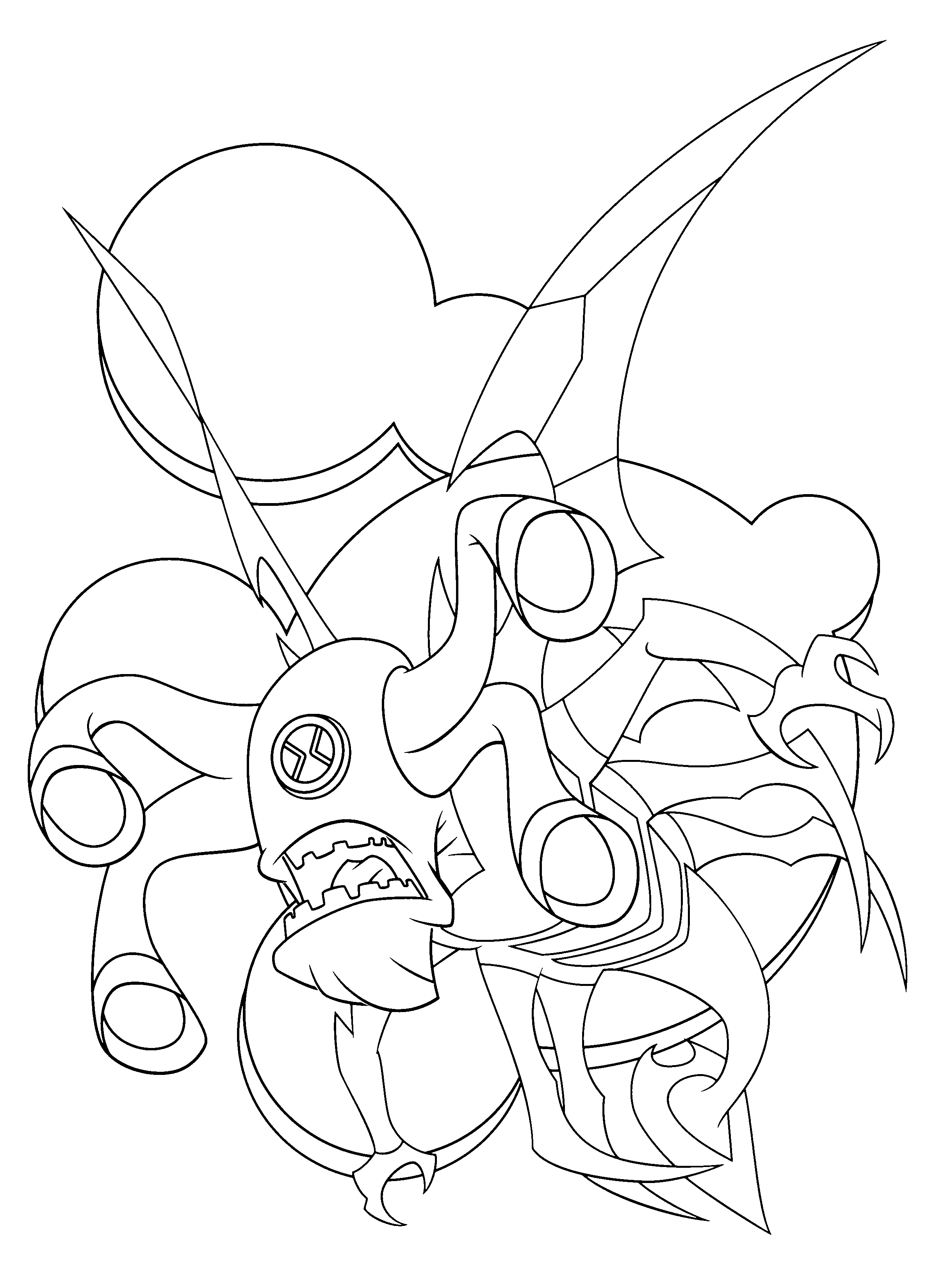 Coloring page: Ben 10 (Cartoons) #40468 - Free Printable Coloring Pages