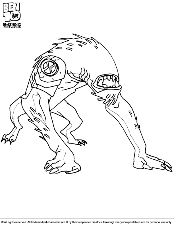 Coloring page: Ben 10 (Cartoons) #40496 - Free Printable Coloring Pages