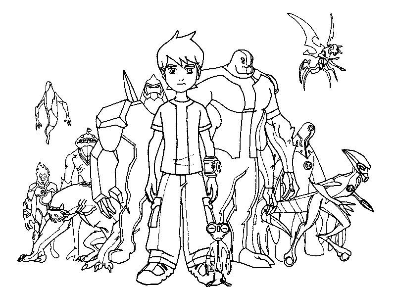 Coloring page: Ben 10 (Cartoons) #40529 - Free Printable Coloring Pages