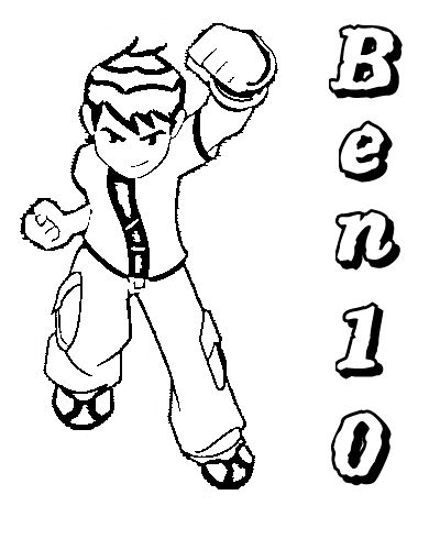 Coloring page: Ben 10 (Cartoons) #40553 - Free Printable Coloring Pages
