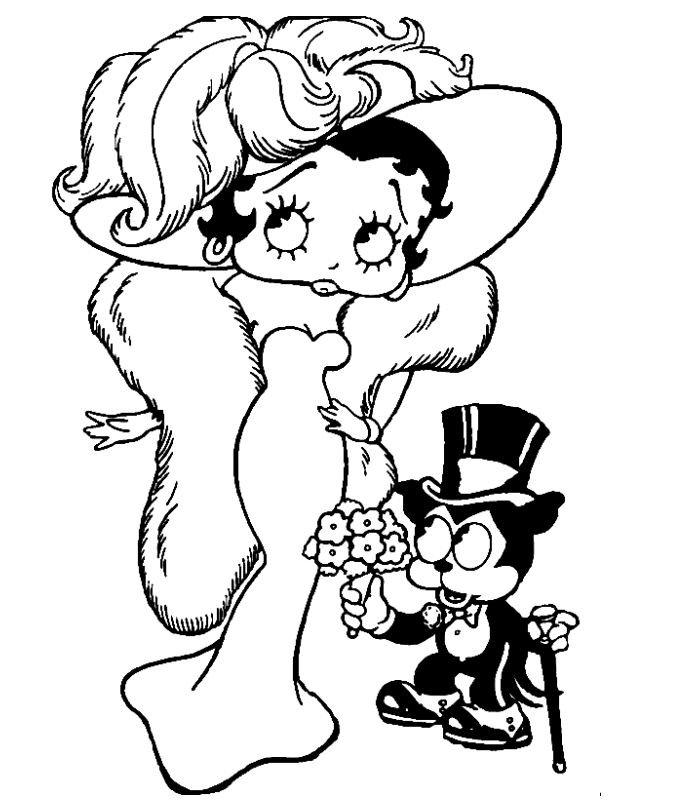Coloring page: Betty Boop (Cartoons) #25910 - Free Printable Coloring Pages