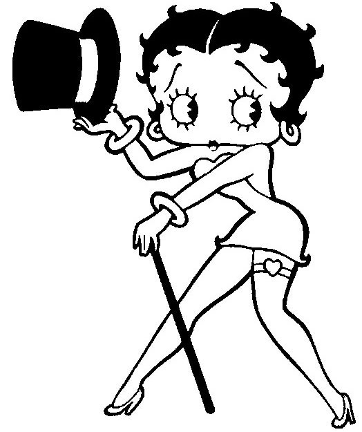 Coloring page: Betty Boop (Cartoons) #25913 - Free Printable Coloring Pages