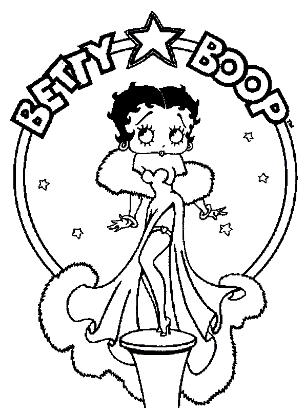 Coloring page: Betty Boop (Cartoons) #25915 - Free Printable Coloring Pages