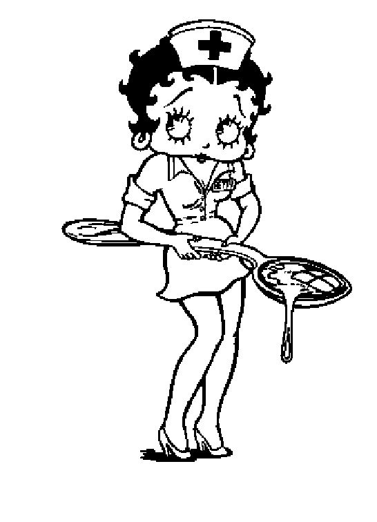 Coloring page: Betty Boop (Cartoons) #25919 - Free Printable Coloring Pages
