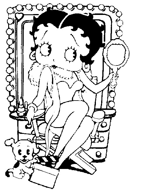 Coloring page: Betty Boop (Cartoons) #25921 - Free Printable Coloring Pages