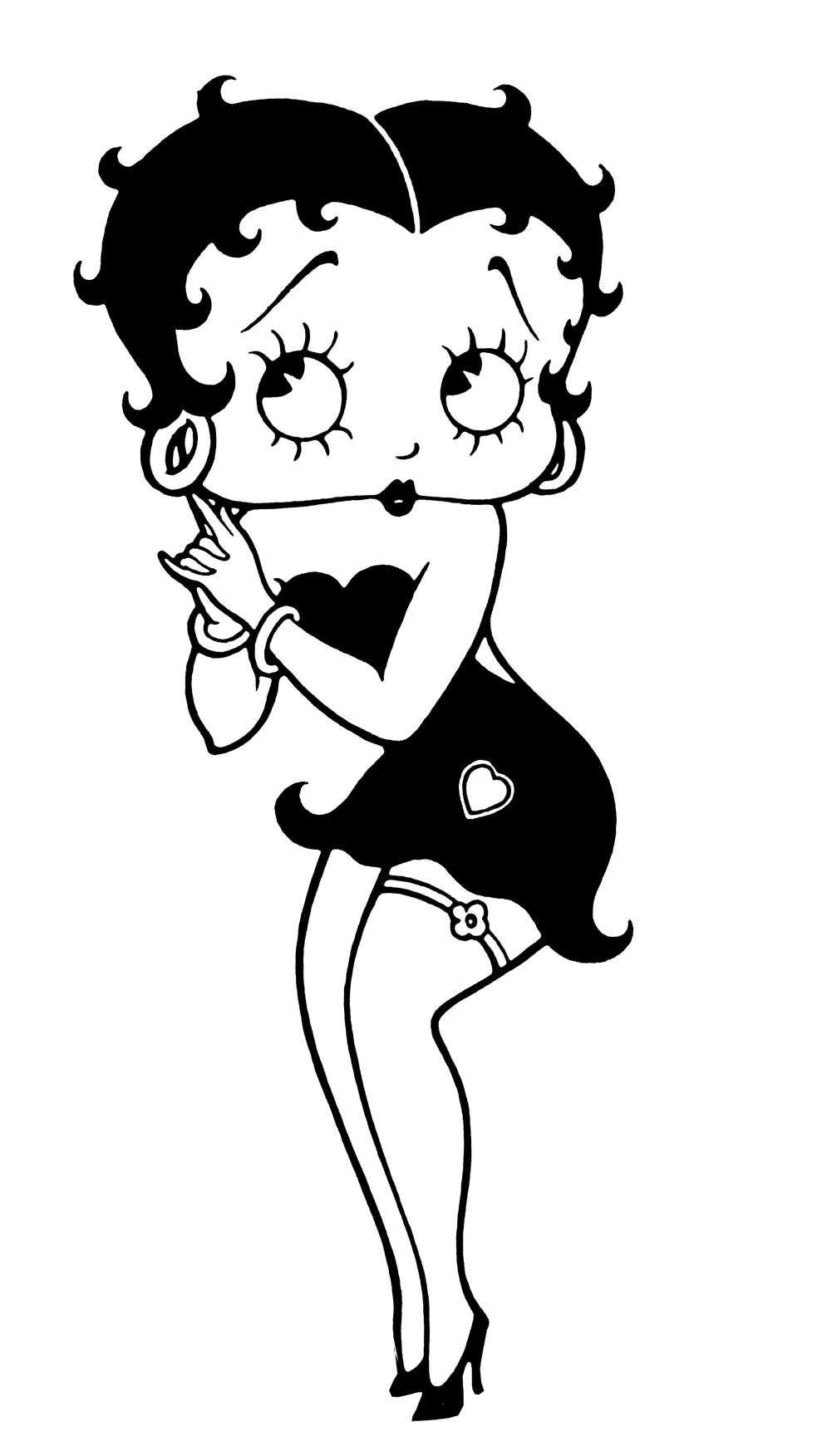 Drawing Betty Boop #25925 (Cartoons) – Printable coloring pages