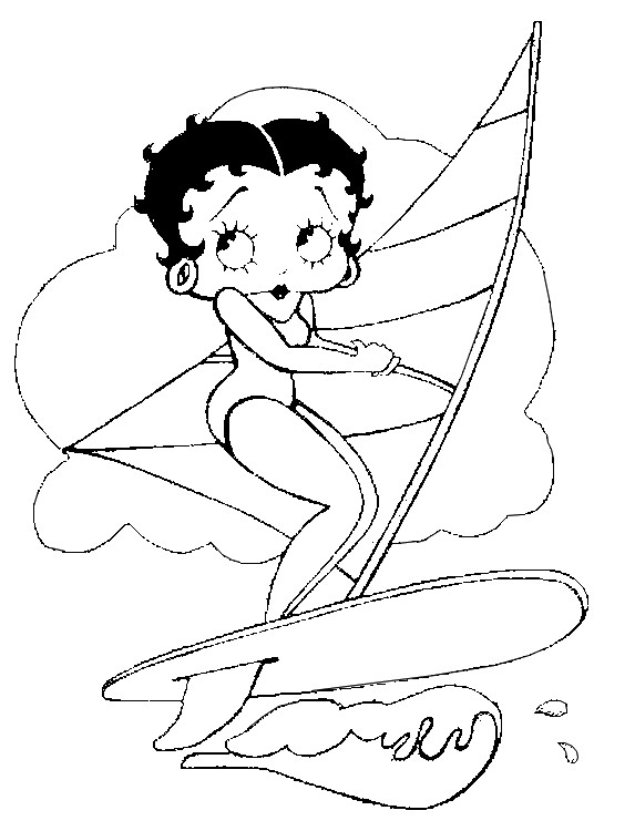Drawing Betty Boop Cartoons Printable Coloring Pages