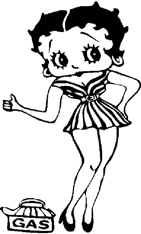 Coloring page: Betty Boop (Cartoons) #25934 - Free Printable Coloring Pages