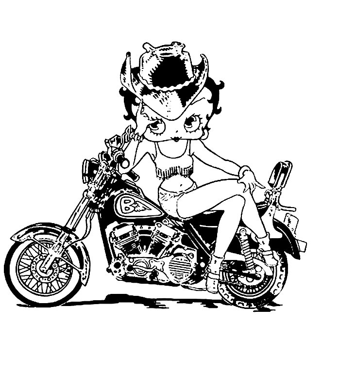 Coloring page: Betty Boop (Cartoons) #25935 - Free Printable Coloring Pages