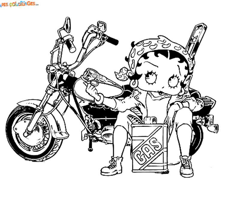 Coloring page: Betty Boop (Cartoons) #25936 - Free Printable Coloring Pages