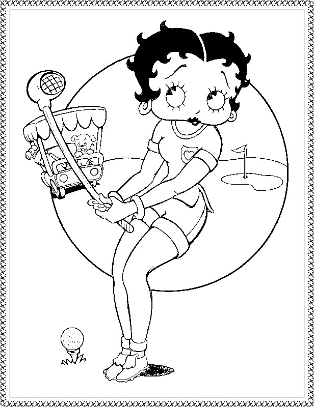 Coloring page: Betty Boop (Cartoons) #25938 - Free Printable Coloring Pages