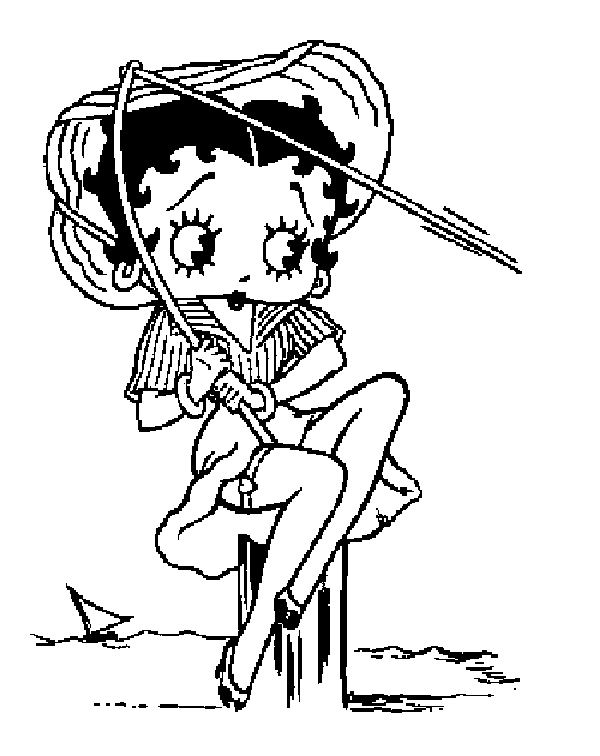 Coloring page: Betty Boop (Cartoons) #25939 - Free Printable Coloring Pages